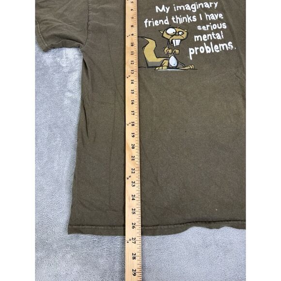 Vintage Y2K Comedy Short Sleeve T Shirt Men's Size Medium Green - Picture 10 of 10